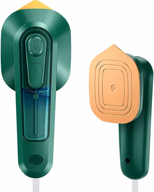 2-in-1 Portable Steam Iron | Handheld Garment Steamer with Titanium Panel | Dry & Wet Ironing