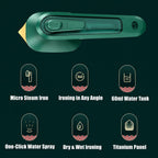 2-in-1 Portable Steam Iron | Handheld Garment Steamer with Titanium Panel | Dry & Wet Ironing