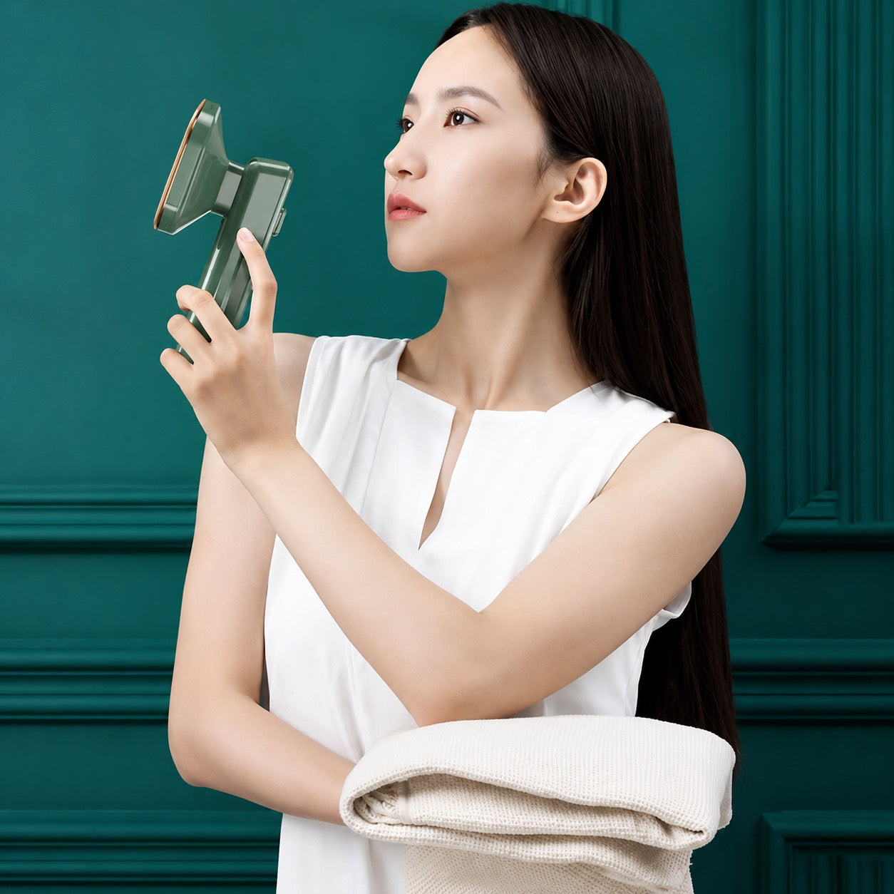 2-in-1 Portable Steam Iron | Handheld Garment Steamer with Titanium Panel | Dry & Wet Ironing