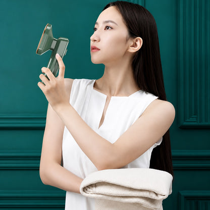 2-in-1 Portable Steam Iron | Handheld Garment Steamer with Titanium Panel | Dry & Wet Ironing