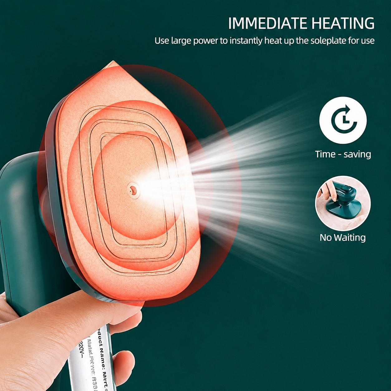 2-in-1 Portable Steam Iron | Handheld Garment Steamer with Titanium Panel | Dry & Wet Ironing